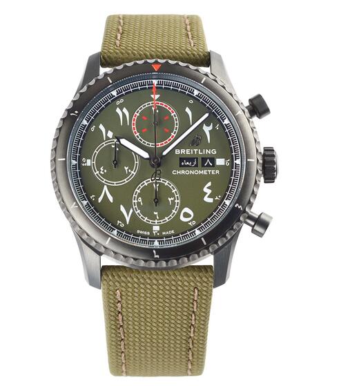 Replica Breitling Aviator 8 Chronograph 43 Blacksteel Middle East Limited Edition M133161A1L1X1 Men watch